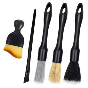 5Pcs/set Car Cleaning Brush Car Detailing BrushIdeal for Wheel and Leather Seat Care