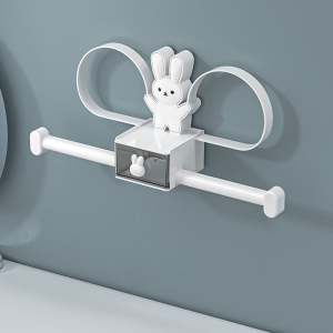 Wall Mounted Rabbit Display Stand Kawaii Organizer for Hair Clips Ties & Hairbands