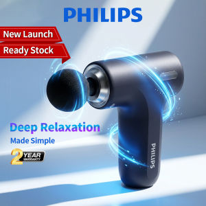 【New Arrival】Philips PowerGo Massage Gun 6 Speeds with Display Screen Deep Tissue Relief Lightweight Massage Mesin 筋膜枪 7319G