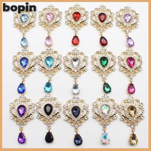 Bopin 32x60MM for Needlework Rhinestone Button Hair Manualidades Accessories Diy Flat back Brooch Jewelry Accessories