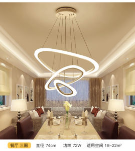 Lampu Gantung Minimalis Modern RUANG TAMU 3 Ring LED 3 Warna KODE Lampu Gantung Ruang Makan Ruang Tamu Sederhana Murah MOOISHC