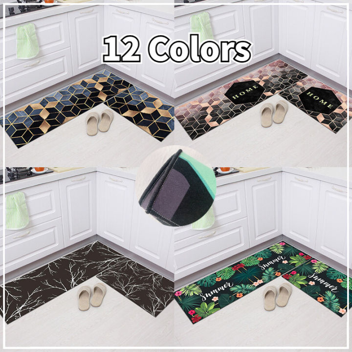 2 In 1 Kitchen Floor Mat Carpet Printed Long NonSlip Home Entrance Mat