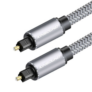 Kinsound Digital Optical Audio Toslink Cable SPDIF Audio Cable Gold-Plated Toslink Male to Male Digital Optical Cable for TV Sony Home Theater 5.1 Soundbar D/VCD & More