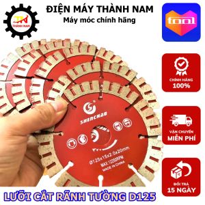 Lưỡi cắt rãnh tường chuyên dụng cho máy cắt tường 125mm - Bộ 5 lưỡi Chuyên cắt gạch men men đá bê tông