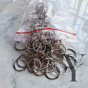 RING BAHAN GANTUNGAN KUNCI BERGELOMBANG KUNCI PENGAIT GANCI GANTUNGAN KUNCI PER PCS