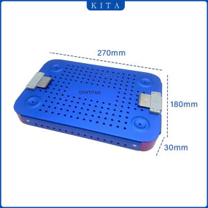KITA Aluminum Sterilization Tray Disinfection Case Autoclavable Opthalmic Dental Instrument 1pcs