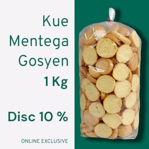 Kue kering / bolu mentega 1 kg / cemilan ringan / makanan instan / camilan / sponge gosyen