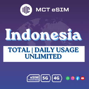 Indonesia eSIM 1-30 Days Unlimited/Data Plans | Instant QR Code Delivery | Travel eSIM
