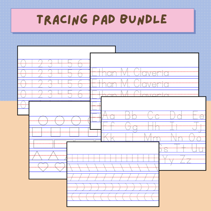 Kids Tracing Pad Bundle Name Letters Numbers Lines Shapes FREE Kids tracing pad bundle name letters numbers lines shapes free