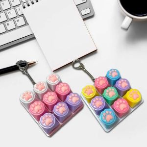 Catpaw Keyboard Clicker Keychain Keyboard Fidget Toys Sensory Fun Fingertip Toys Key Accessories Bag Pendant
