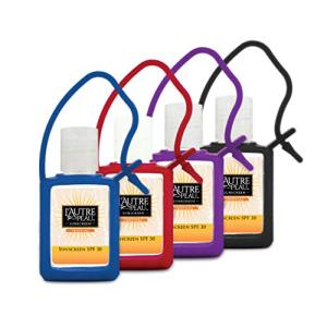 SPF 30 Sunscreen Multi-Pack by LAUTRE PEAU Travel Size Sunscreen for Men Women and Kids Non-Greasy Water Resistant Tropical Scent TSA Approved (1oz 3 Pack with Carabiner Clip)