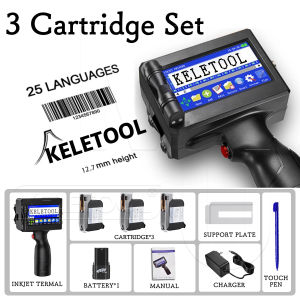 Handheld Inkjet Printer Portable Thermal Inkjet Printer 12.7mm Wireless Date Time Coder Code Label Maker For Printing Production