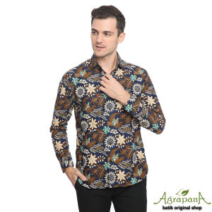 AP1D Agrapana Bhanu Hem Kemeja Baju Batik Pria Terbaru Couple Pasangan Lengan Panjang Cowok Slimfit Modern Pekalongan Kapel Anak Muda Mewah Dewasa Kondangan Laki laki Slim Fit Kerja Premium