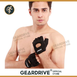 GEARDRIVE 1 Pair Men Women Gym Half Finger Sports Fitness Exercise Training Wrist Gloves Anti-slip Resistance Weightlifting Gloves