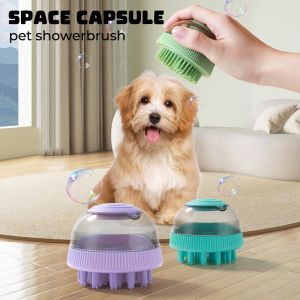 Space Capsule Refillable Pet Bath Brush