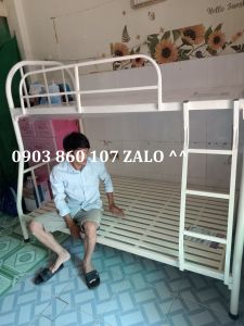 Giường tầng sắt tròn người lớn giá rẻ mẫu đẹp hình thực tế tphcm-đồng nai