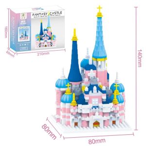Disney Castle Building Blocks with LED light High Difficulty Assembling Toys Gift for Girls
