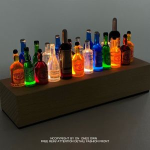 【 Quick Shipping 】 DIY Wine Bottle Small Night Light Decorative Light Base Desktop Car Bedroom Bedhead Luminous Decoration Items INS Boys Gift