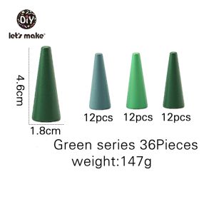 Lets Make Wooden Stacking Blocks 36pcs/set Toddlers Balancing Stones Montessori Toys