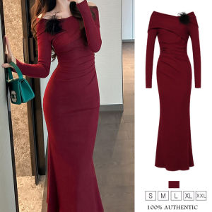 ZYHT Eravogue Womens Dresses Red Dresses One Shoulder Dresses Long Dresses Formal Occasion Dresses Party Evening Dresses Work Dresses Birthday Party Dresses 11471