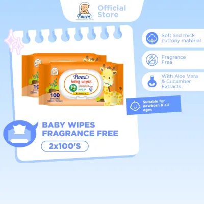 Pureen Baby Wipes (2 x 100s)