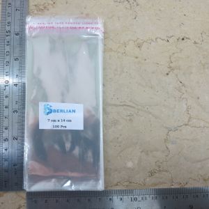 7x14 cm Plastik Opp 18 micron ( Tipis ) isi 100 lembar