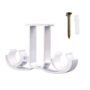 1pc Double Curtain Rod Brackets Window Hardware Holder Home Decor Side Top Mounted Easy to Install
