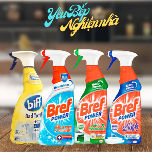Chai xịt tẩy rửa Bref  Biff Bad Total Biff Hygiene Total 750ml hàng Đức Yêu Bếp Nghiện Nhà VNM