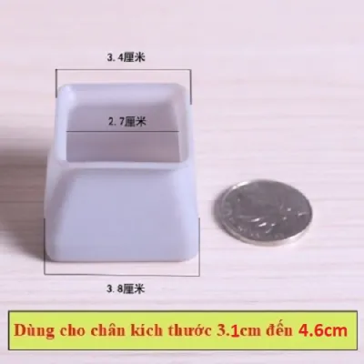 Set 4 miếng bọc chân bàn ghế bằng silicon dày chống xước sàn tiện dụng