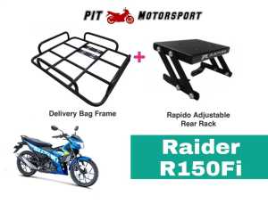 Tapak Monorack Rapido Suzuki Raider R150Fi Food Delivery Bag Bracket R 150 Fi Raider150 R150 150Fi / Motor Accessories