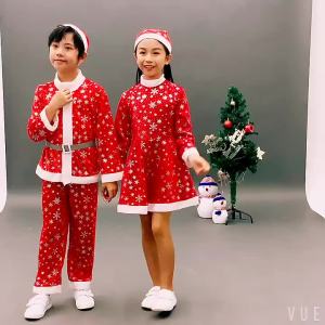 ชุดคริสต์มาสชุดคริสต์มาสสำหรับเด็ก cosplay ชุดแม่ลูกวันฮาโลวีนผู้ใหญ่ชายหญิงชุดคริสต์มาสสีเขียว #988