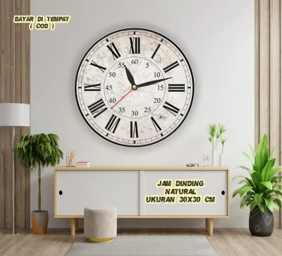 Jam Dinding Minimalis Dekorasi Rumah Simpel / Wall Clock Shabby Chic / Hiasan Dinding Modern 055