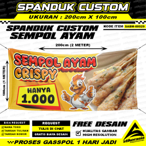 Spanduk Sempol Ayam Custom Banner Jualan SempolAyam Krispi DesainSpanduk Gratis Desain StikerAsia