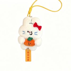 SWALLOWED Cartoon Moon Plush Pendant Versatile Cute Mooncake Keychain Adorable Bunny Cloud Hanging Decoration Mid-Autumn Festival