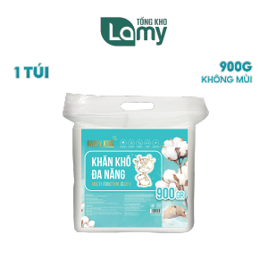 TỔNG KHO_Combo 03 túi khăn vải khô đa năng cao cấp HappyKids 900G không mùi an toàn cho bé