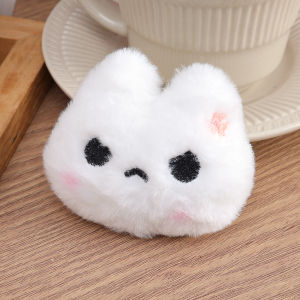 2pcs hoạt hình vải nhung Búp bê thỏ Keychain ngọt ngào dễ thương Tức Giận khóc Búp bê thỏ quyến rũ Móc treo chìa khóa xe Túi hình thú Mặt dây chuyền quà tặng trang trí