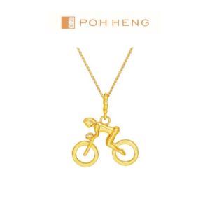 Poh Heng Jewellery 22K Ace of Cycling Pendant in Yellow Gold [Price By Weight]
