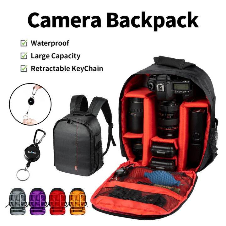 Selens Camera Backpack Multi functional Digital DSLR Bag Waterproof Outdoor Camera Bag Lazada PH