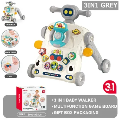 Ready Stock 6in1 Baby Walker Toddler Sit to Stand Learning Walker Music Toys Water Tank Musical Kids Play steering