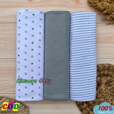 Isi 3 PCS 6 PCS Bedong Bayi Pernel Bayi Baru Lahir Ukuran 110cm x 90cm Almeera Baby And Kids