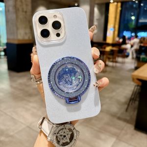 【ร้อน】เคสโทรศัพท์ IMD สีทึบกลิตเตอร์ดีระดับพรีเมี่ยมพร้อมขายึดแบบทรายดูดสำหรับ iPhone 11 12 13 14 15 16ซีรีส์