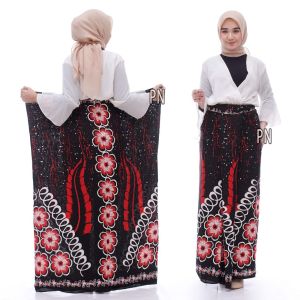 Sarung wanita sudah siap pakai sarung samping cewek mbak santri sarung mbak santri kain rayon adem halus sarung jumbo hitam