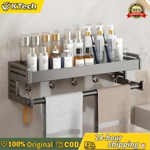 【Vktech】 Punch-Free Multifunctional Organizer with Hook Hanging Household Wall Rack Large Capacity Wall Mount Utensil Holder for Kitchenware Rags