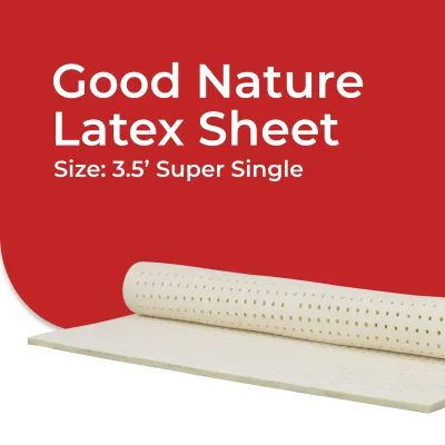 (NATURAL LATEX SHEET TOPPER) Goodnite Good Nature Natural Latex Sheet 2.5cm Latex Mattress Topper