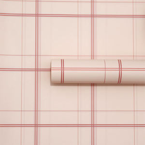 Kertas Buket Solid Full Square Pattern Flower Wrapping Cellophane Motif Kotak Grid 6191