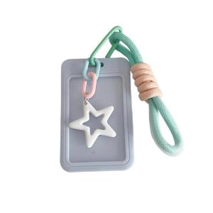 Star Card Cover Photocard Holders Anti-lost Keychain Credit Card Case Protective Sleeve Lovely Bus Card Protector