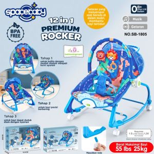 Bouncer Spacebaby Rocker Baby SB 1805 CANOPY Kursi Goyang Space Baby