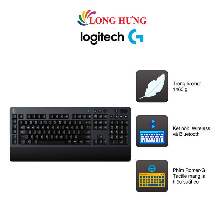 Bàn phím không dây Bluetooth Logitech G613 - Hàng chính hãng - Khả năng tương thích tốt, bảo hàng 12 tháng, tốc độ phản hồi 1ms