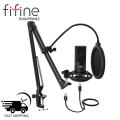 FIFINE T669 Professional Studio Recording USB Cardioid Condenser Microphone Kit for Voice Overs Recording Podcast YouTube Karaoke Gaming Streaming Online Class. 
