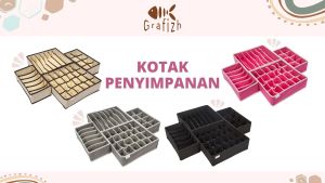 Kotak penyimpanan pakaian dalam / kaos kaki / storage box underwear / organizer box (1set isi 4)